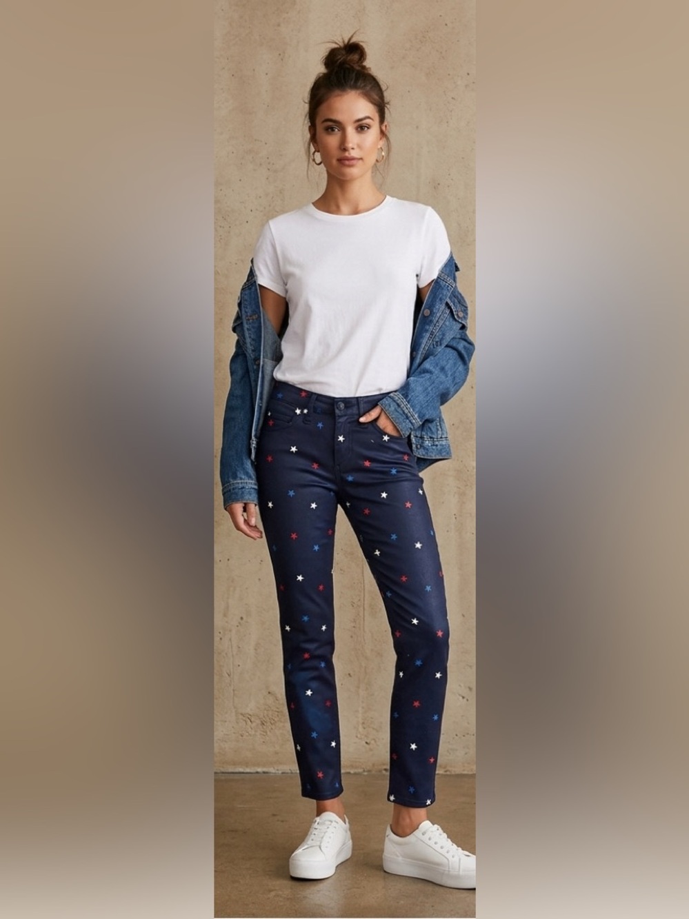 Isabel Marant Etoile Star Straight Leg Navy Crop Pants Size 36/ US 4 4th of July